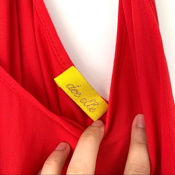 Dee Elle Red Knot Back Racerback Maxi Dress - Picture 4 of 7